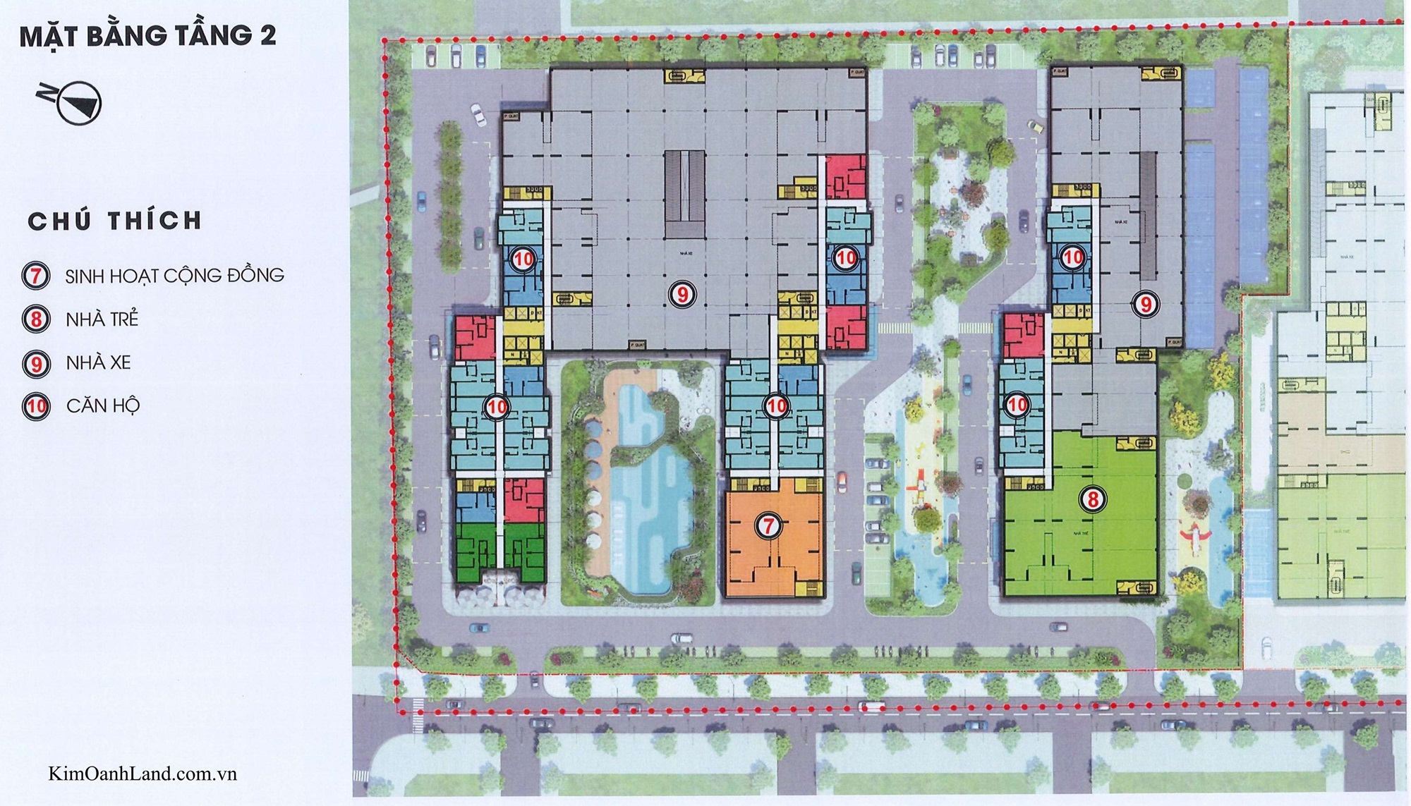 Mặt bằng chi tiết tầng 2 căn hộ K-Home Cityview