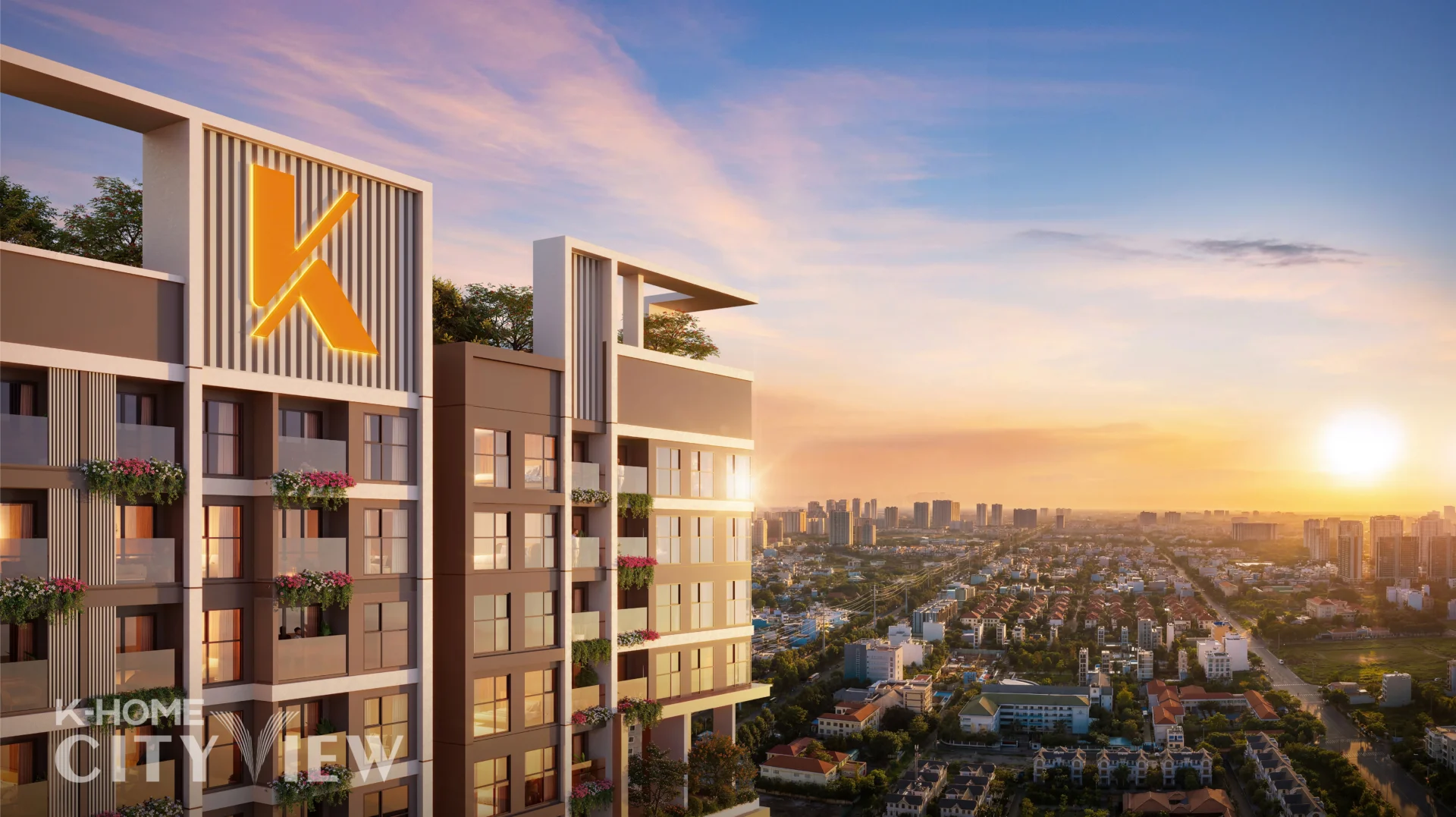 K-Home Cityview sở hữu view nhìn toàn cảnh ra đô thị Biên Hòa