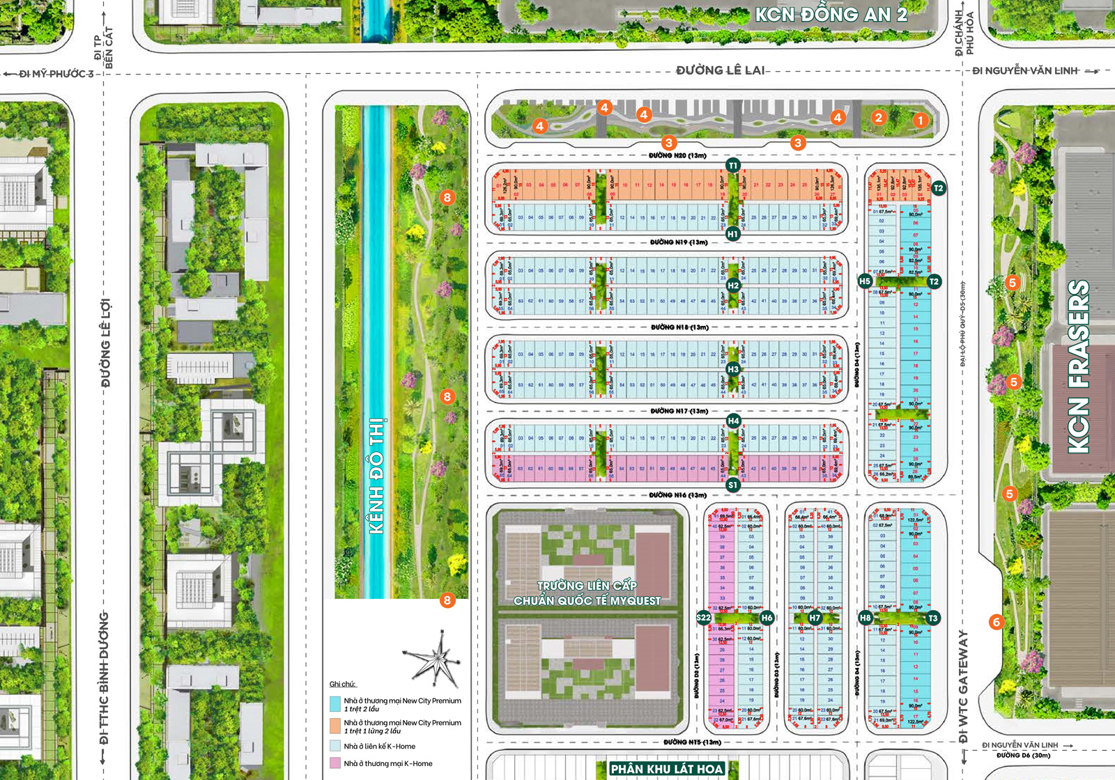 Mặt bằng tổng thể dự án K.Home New City Binhd Dương